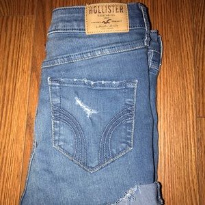 Hollister blue jean shorts